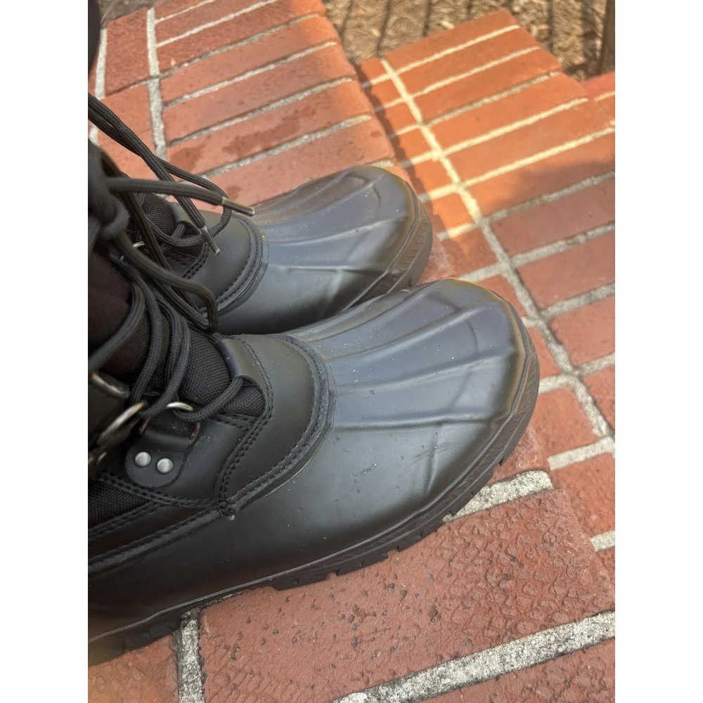 Polo Ralph Lauren Boots Mens Size 13D Black Crestwick Snow Duck Winter Insulated